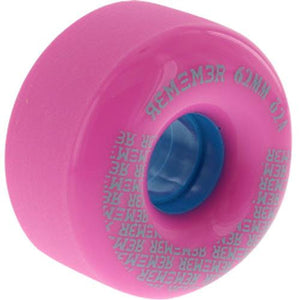 Remember Longboard Wheels: Pee Wee 62mm 82a Pink Wheels- Edge Boardshop