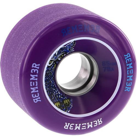 Remember Longboard Wheels: Little Hoot 65mm 78a Purple Wheels- Edge Boardshop