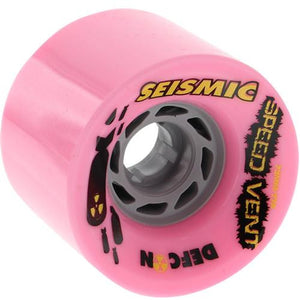 Seismic Longboard Wheels: Speed Vent Defcon 73mm 77a Pink