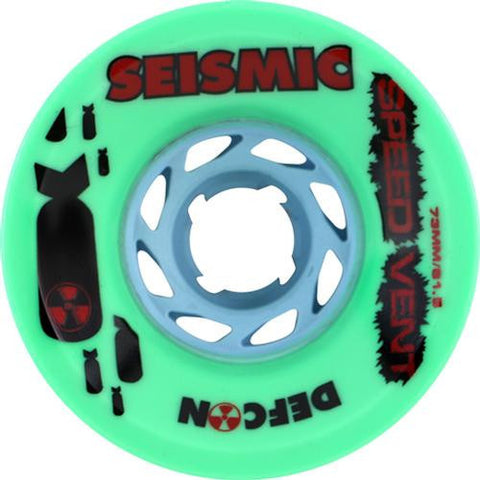 Seismic Longboard Wheels: Speed Vent Defcon 73mm 81.5a Mint