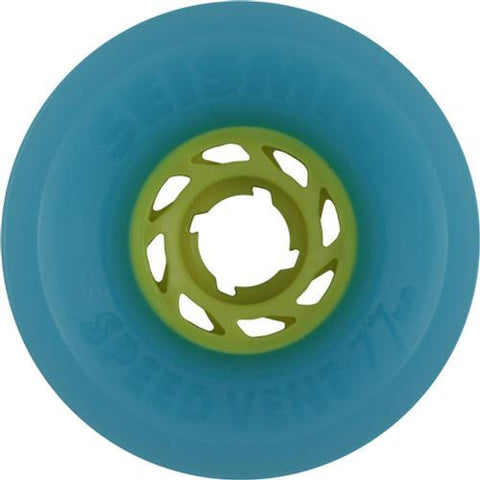 Seismic Longboard Wheels: Speed Vent 77mm 80a Blue