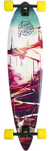 Landyachtz Longboards Deck: 2016 Bamboo Pinner Red Road 44 Boards- Edge Boardshop