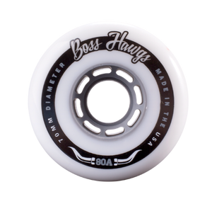 Hawgs Longboard Wheels:  BOSS 70mm 80a Grey Wheels- Edge Boardshop