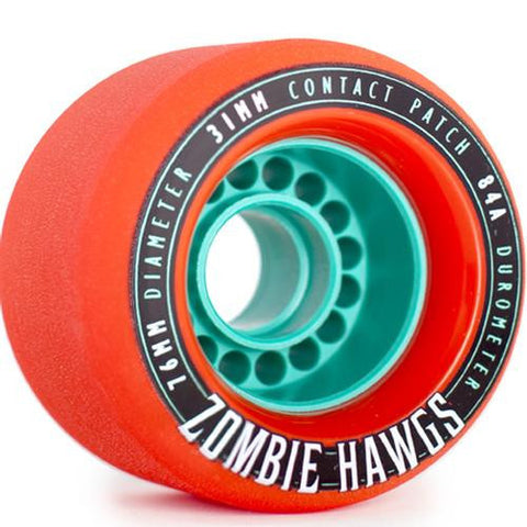 Hawgs Longboard Wheels:  Zombie 76mm 84a Orange Wheels- Edge Boardshop