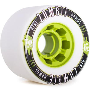 Hawgs Longboard Wheels: Mini Zombies 70mm 80a White Wheels- Edge Boardshop