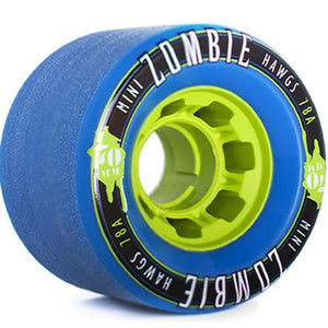 Hawgs Longboard Wheels: Mini Zombies 70mm 78a Blue Wheels- Edge Boardshop