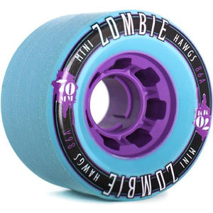 Hawgs Longboard Wheels: Mini Zombies 70mm 86a Teal Wheels- Edge Boardshop