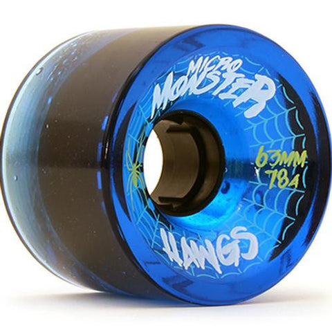 Hawgs Longboard Wheels: Micro Monster 63mm 78a Blue Wheels- Edge Boardshop