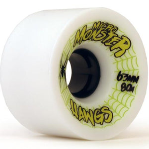 Hawgs Longboard Wheels: Micro Monster 63mm 80a White Wheels- Edge Boardshop