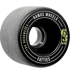 Hawgs Longboard Wheels: Fatties 63mm 78a Black Wheels- Edge Boardshop