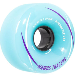 Hawgs Longboard Wheels:  Tracers 67mm 78a Blue Wheels- Edge Boardshop