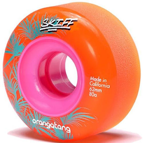 Orangatang Longboard Wheels: Skiff 62mm 80a Orange Wheels- Edge Boardshop