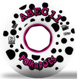 ABEC11 Longboard Wheels: Polka Dots 64mm 78a Wheels- Edge Boardshop