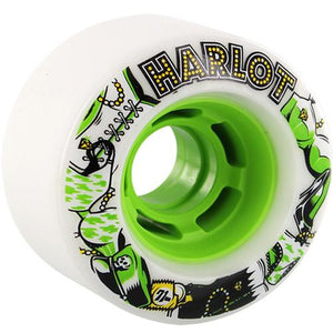 Venom Longboard Wheels: Harlot 71mm 80a Green