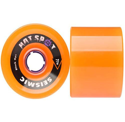 Seismic Longboard Wheels: Hot Spot Black Ops 76mm 77a Orange