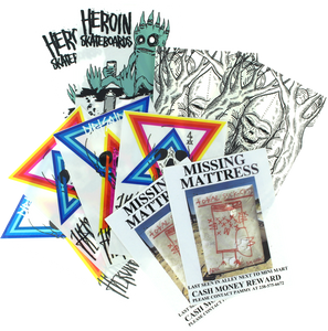 HEROIN 10/PK ASSORTED HOLIDAY 16 STICKER PACK