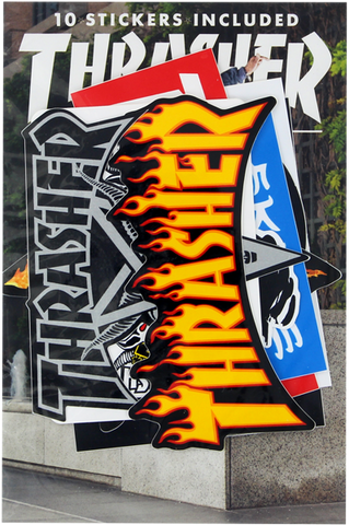 THRASHER 10/PACK ASSORTED DECALS