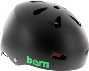 BERN MACON MATTE BLK RASTA S HELMET