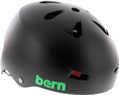 BERN MACON MATTE BLK RASTA S HELMET