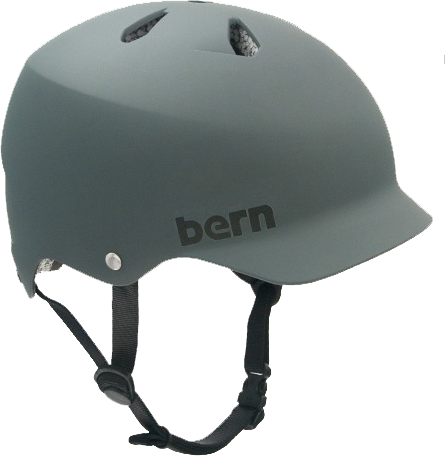 BERN WATTS MATTE GREY S HELMET