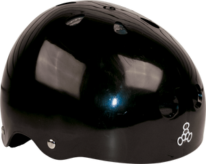 T8 HELMET BLK GLOSS/STD.LINER W/WHT M