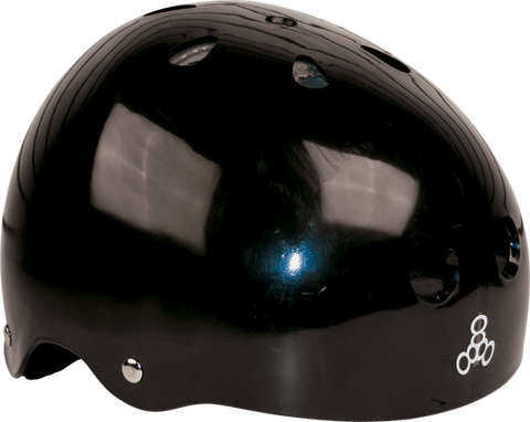 T8 HELMET BLK GLOSS/STD.LINER W/WHT M