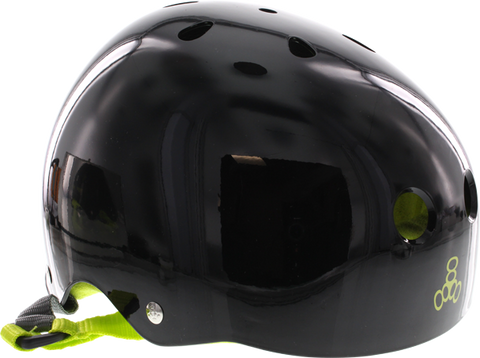 T8 HELMET BLK GLOSS/GRN S