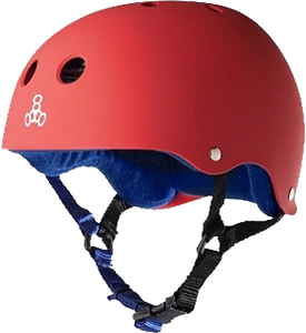 T8 HELMET RED RUBBER/BLUE S