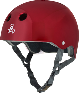 TRIPLE 8 HELMET RED METALLIC/STD.LINER M