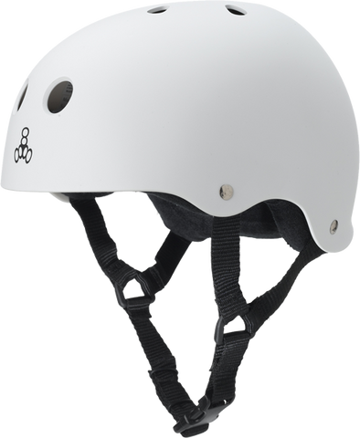 TRIPLE 8 HELMET WHITE RUBBER M