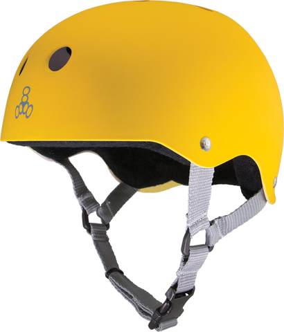 TRIPLE 8 HELMET YEL RUBBER/BLK L