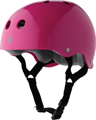 TRIPLE 8 HELMET PINK GLOSS/GREY S