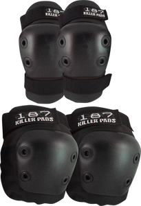 187 Killer Pads COMBO PACK KNEE/ELBOW PAD SET XS-BLACK