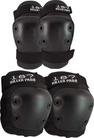 187 Killer Pads COMBO PACK KNEE/ELBOW PAD SET XS-BLACK