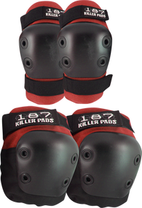 187 Killer Pads COMBO PACK KNEE/ELBOW PAD SET S/M-RED/BLK