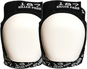 187 Killer Pads PRO KNEE PADS XS-BLK/WHT TEXT/WHT CAP