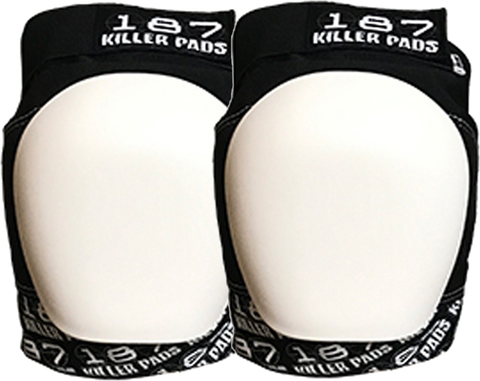 187 Killer Pads PRO KNEE PADS XS-BLK/WHT TEXT/WHT CAP