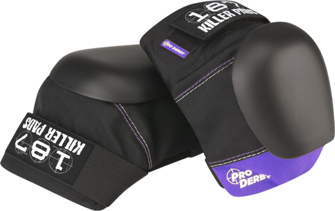 187 PRO DERBY KNEE PADS XS-BLK/PURPLE