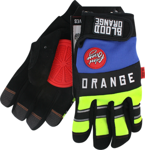 BLOOD ORANGE KNUCKLES SLIDE GLOVES S/M-BK/BLU/NEON