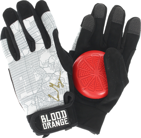 BLOOD ORANGE MORGAN SLIDE GLOVES S/M-BLK/WHT/GOLD