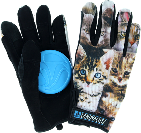 LANDYACHTZ CAT PATTERN SLIDE GLOVES XS