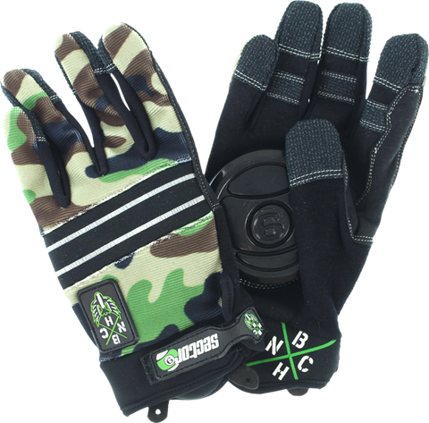 SEC9 BHNC SLIDE GLOVES S/M-CAMO