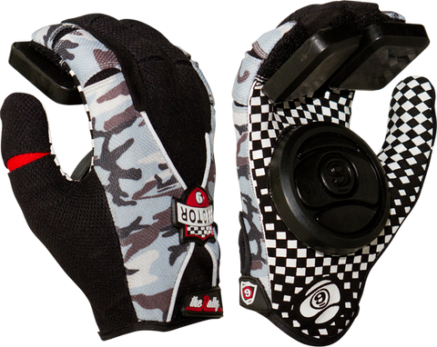 SEC9 RALLY SLIDE GLOVES YTH L/XL- CAMO/BLK