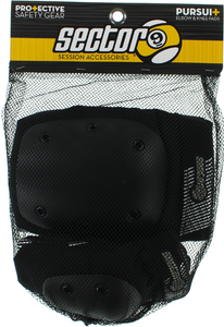 SEC9 PURSUIT PAD SET S/M-BLACK knee,elbow