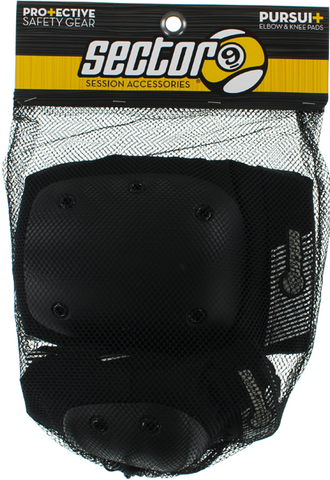 SEC9 PURSUIT PAD SET S/M-BLACK knee,elbow