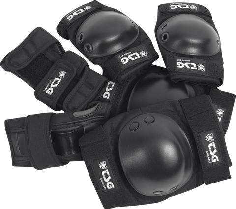 TSG JUNIOR PAD SET XS-BLACK knee,elbow,wrist