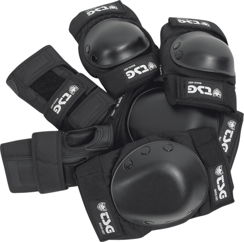 TSG BASIC PAD SET S-BLACK knee,elbow,wrist