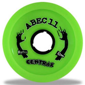 ABEC11 Longboard Wheels: Centrax Reflex 83mm 80a Lime Wheels- Edge Boardshop