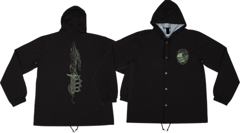 CREATURE TRENCH KNIFE HOODED WINDBREAKER S-BLK