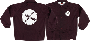 DIAMOND LIGHTNING COACHES JACKET S-BURGUNDY